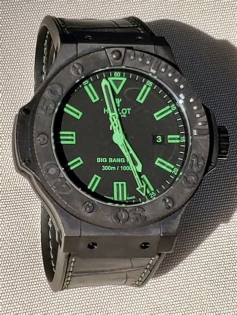 hublot big bang king diver black green|Review: Hublot All Black Green Big Bang King .